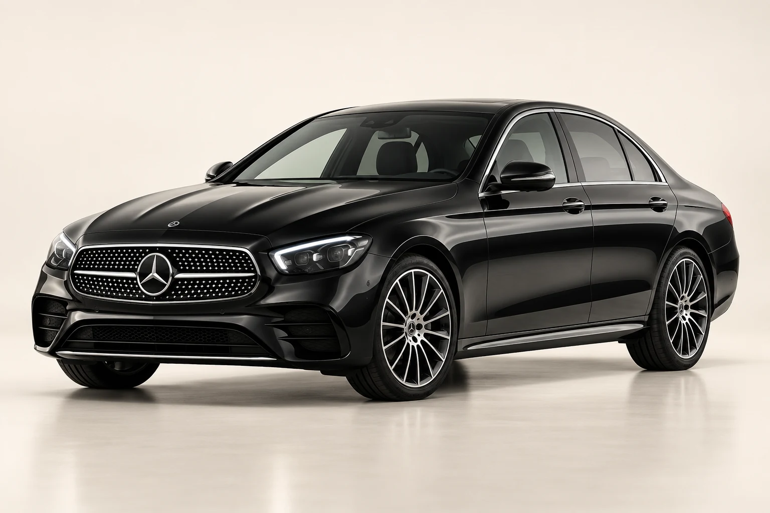 modern black Mercedes-Benz E-Class sedan — AI-generated vehicle category illustration